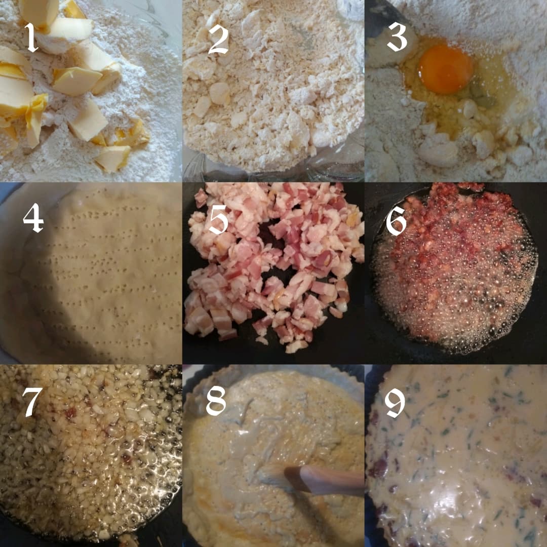 paso a paso Quiche Lorraine